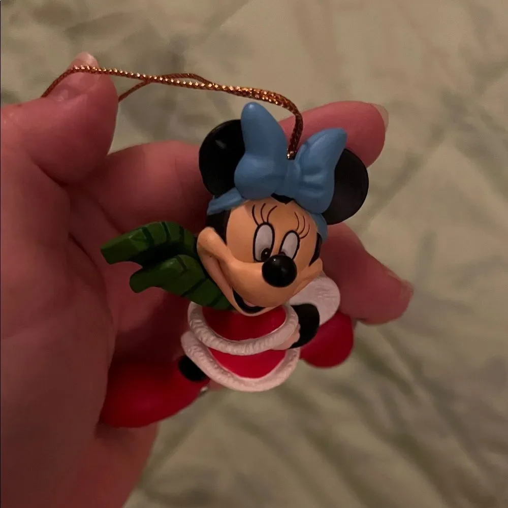 Disney Mickey and Minnie Mouse Holiday Ornaments - Red and Blue